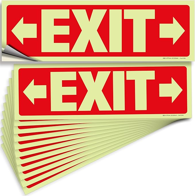 iSYFIX Exit Stickers Signs by iSYFIXPREMIUMSIGNS