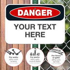 Custom Danger Sign, OSHA Sign, 12x18 Inches, Rust Free .063 Aluminum, Fade - Image 4
