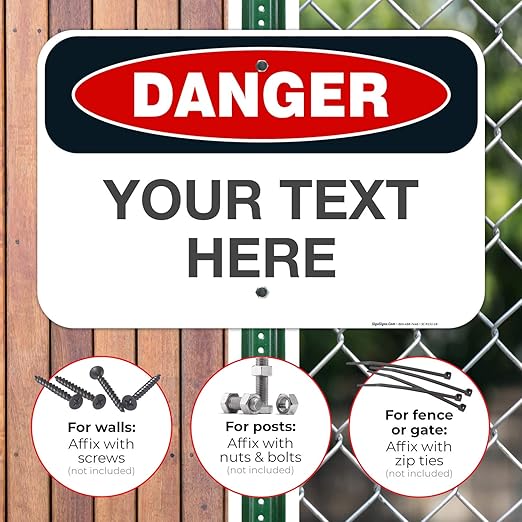 Custom Danger Sign, OSHA Sign, 12x18 Inches, Rust Free .063 Aluminum, Fade - Image 4
