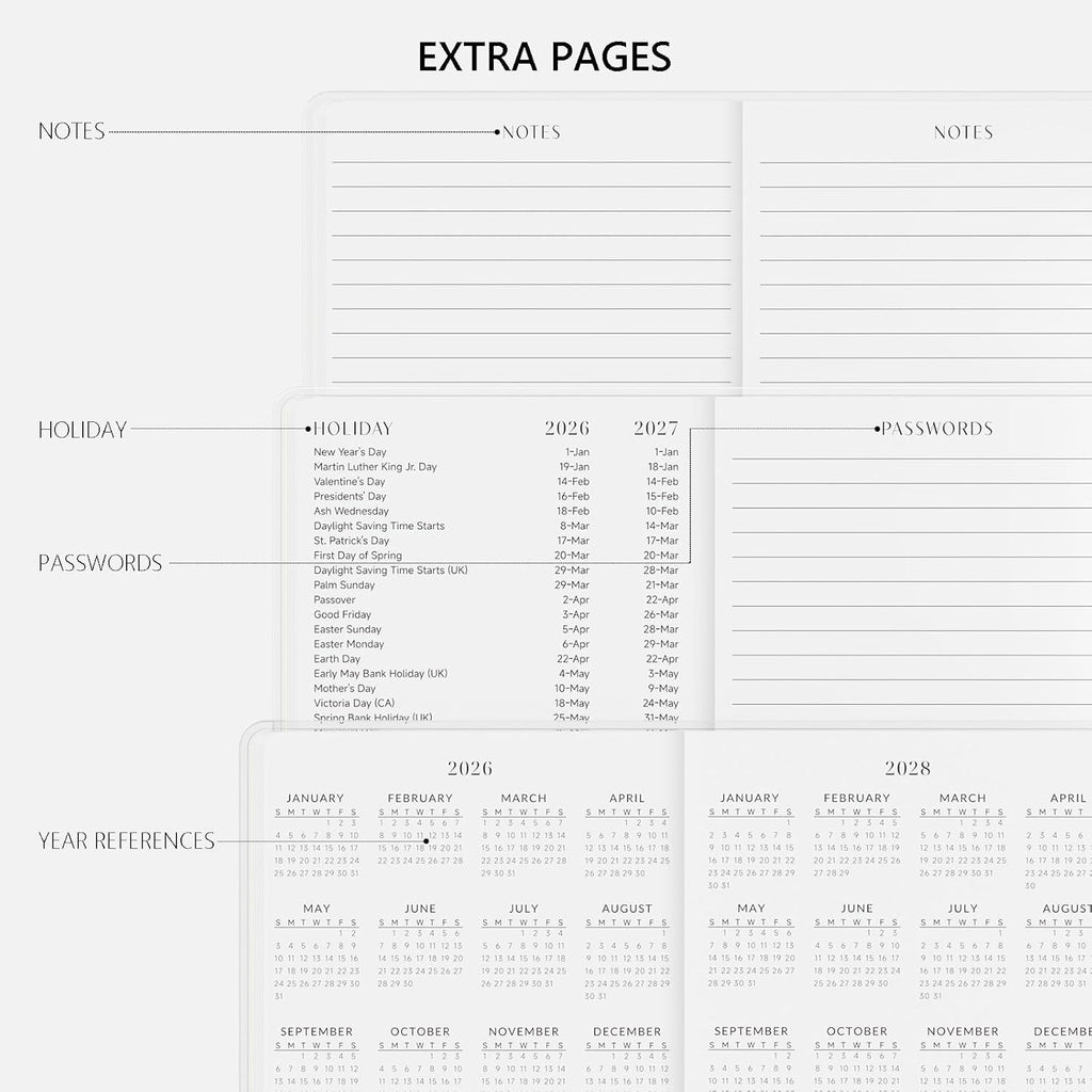 Jotsome Pocket Calendar 2026-2027, 3.5" x 6.4", Spring | 2 Year Monthly Planner from Now to December 2027, Small Pocket Planner with PVC Cover for Purse