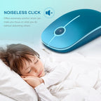 VssoPlor Wireless Mouse, 2.4G Slim Portable Computer Laptop Mouse - Image 2