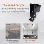 2026 upgrade cargo box garage pulley system, heavy-duty, close-up detail