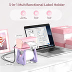 MUNBYN Label Holder for Rolls and Fanfold Labels, Thermal Sticker Holder for - Image 2