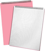 Engrowtic 1 Pack Top Spiral Graph Paper Notebooks 8.7 X11.4 Inch A4 Grid Paper by Engrowtic
