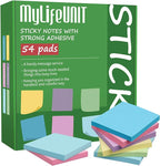 MyLifeUNIT Sticky Notes 3x3, Bulk Pack 54 Note Pads 5400 Sheets by MyLifeUNIT