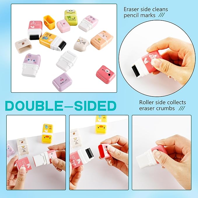 48 Pcs Cute Erasers for Kids Fun Animal Erasers Pencil Eraser - Image 3