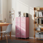 METAN 4 Drawer File Cabinet on Wheels, Lockable Metal Filing Cabinet - Image 2