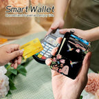 BWEGRHE Small Travel Wallets, Hummingbird Floral Sakura Slim Minimalist Front - Image 4