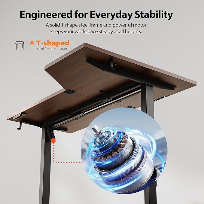 Agilestic Electric Standing Desk, L-Shaped 55 Inches Height Adjustable Desk - Image 5
