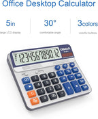 Desktop Calculator Extra Large 5-Inch LCD Display 12-Digit Big Number - Image 2