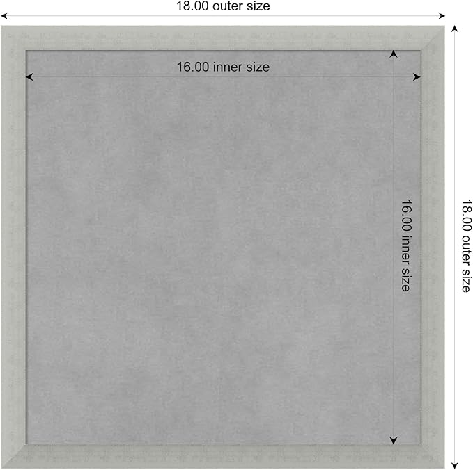 Amanti Art Silver Framed Magnetic Board 18x18 Small Vision Board - Image 4