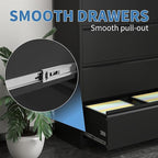FLIXELIO 5 Drawer File Cabinets, Metal Office Storage Filing Cabinet - Image 6