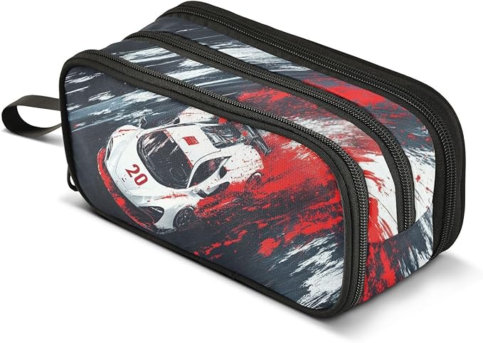 BOENLE Racing Car Truck Pencil Case Box Boys Girls Large Pencil Pouch by BOENLE-WELCOMEYOURCOMING