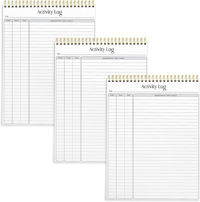 Better Office Products Activity Log Notepad, 8.5" x 11", Planning Note Pad by BetterOfficeProducts
