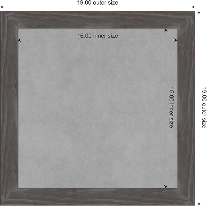 Amanti Art Grey Framed Magnetic Board 19x19 Small Vision Board - Image 4