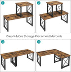 ELITEROO Wood Desktop Shelf, 2 Tier Adjustable Small Bookshelf Organizer - Image 5
