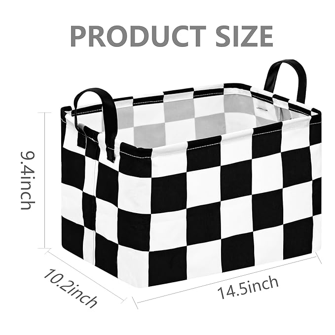 FUULOXE Storage Bin for Shelves Rectangle Closet Baskets Foldable Box - Image 2