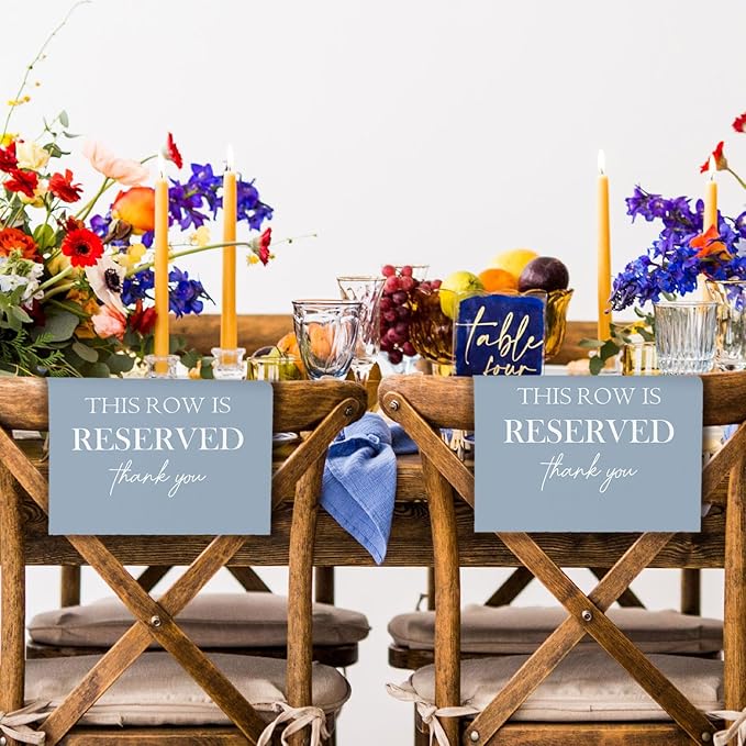 ChissNook Reserved Seating Chair Signs, This Row Is Reserved Pew Cloths Seating - Image 6