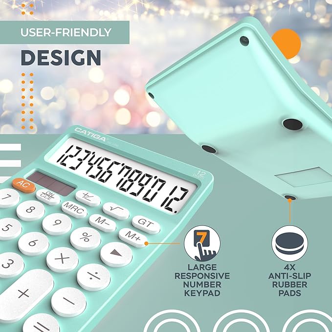 CATIGA 12 Digit Desktop Calculator Basic Desk Calculator - Image 2
