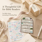 Bible Reading Tracker Bible Labels Bible Study Stickers Bible Study Supplies Unique Gifts for Bible Readers Beginning the Journey of Deeper Reading in the Bible (Macaron Bookshelf)