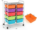 GLACER 10 Drawer Rolling Cart, Storage Cart - Image 3