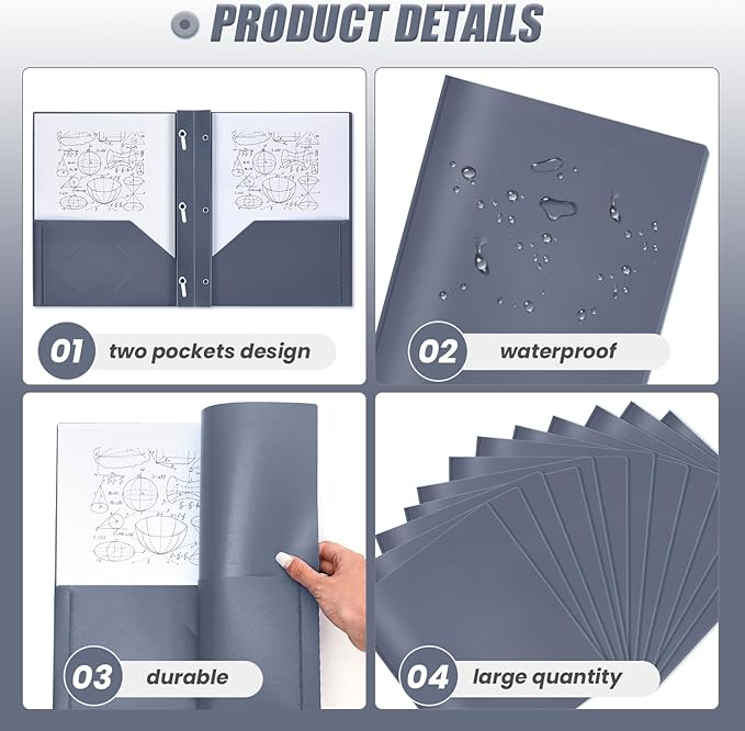 Lincia 100 Pcs Plastic Folders - Image 3