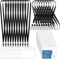 100 Pcs Lanyards for ID Badges and 100 Pcs Clear Name Tag Holders Reusable by Lecpeting