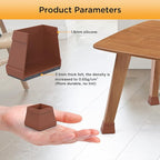 16 PCS Square Chair Leg Floor Protector, Silicone Chair Leg Cover, Furniture - Image 5