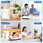 Smarpau Acrylic Sign Holder 8.5x11, 8 Pack Double-Sided Picture Frames Display - Image 6