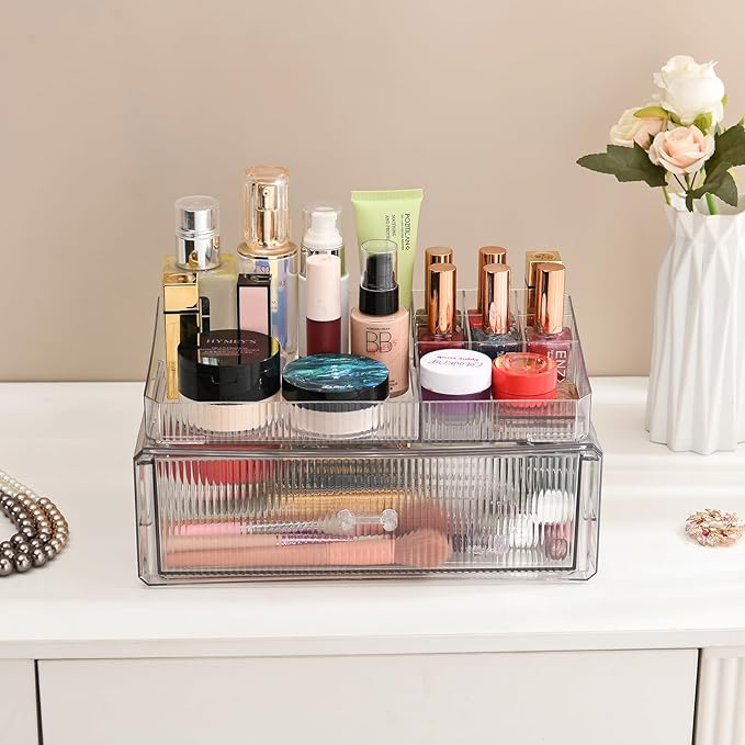 ZHIAIstackable storage drawer, transparent acrylic storage box, cosmetics and - Image 6