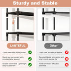 lanteful shoe rack with covers - 10 tiers on a desk or shelf