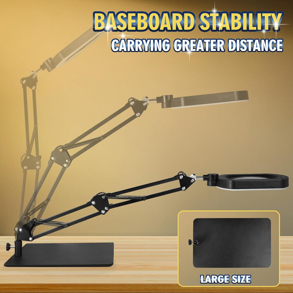 12X Magnifying Glass with Light and Stand, 144 LED Lighted Magnifying Light
