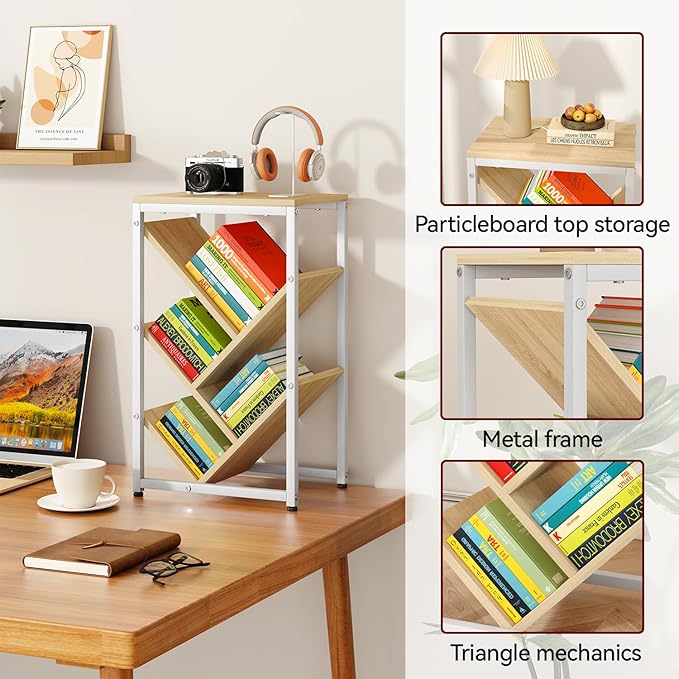 IBUYKE 5 Tier Tree Bookshelf, Small Desktop Bookshelf - Image 9