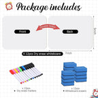 Affrolling 12 Sets Small Whiteboard Dry Erase Boards 5" x7'' Mini Double Sided - Image 2