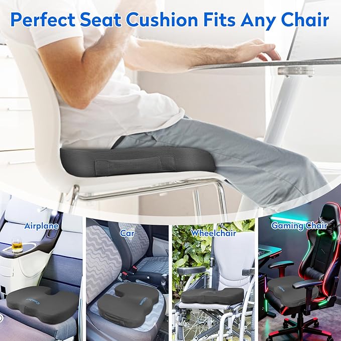 CushZone Seat Cushion, Office Chair Cushions, Car Seat Cushion, Non-Slip - Image 5