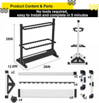 24-rod aluminum fishing rod holder, fishing pole holders shown in use
