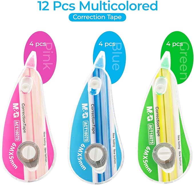 M&G 12 pack Correction Tape，19.7 feet correction tape, Office Products - Image 2