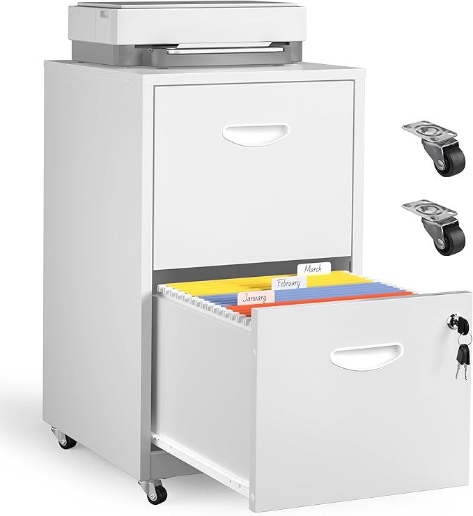 Kubohogar 2 Drawer Mobile File Cabinet by Kubohogar