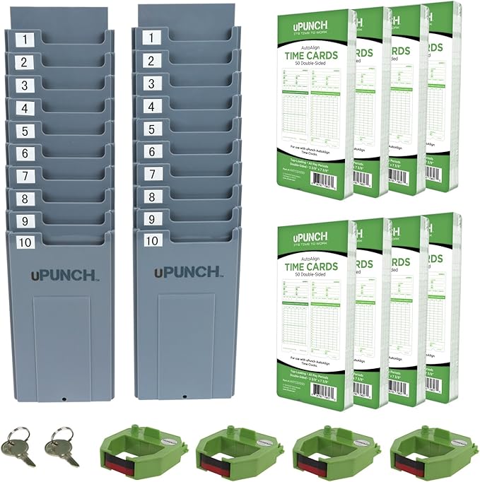 uPunch HN3540 Complete Small Business Start-Up Kit: AutoAlign Time Clock System - Image 3