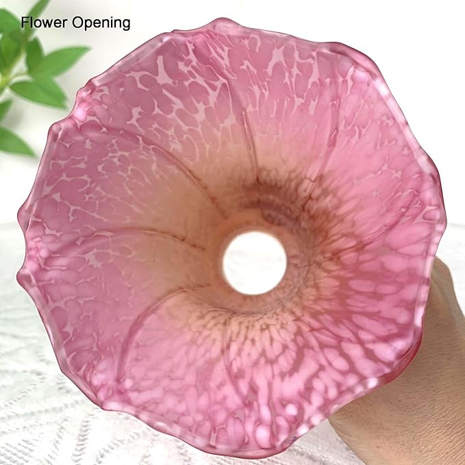 Bieye LS20 Lily Flower Blown Glass Lampshade - Image 3