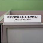 Printex Design - Personalized Office CUBICLE Name Plate & Sign. Modern Aluminum - Image 3