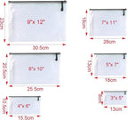 Oaimyy-4 * 6 inchs-18 Pcs-Plastic Mesh Zipper Pouch Document Folders Bag Zip - Image 3