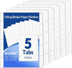 SUNEE Binder Dividers with Tabs by SUNEE