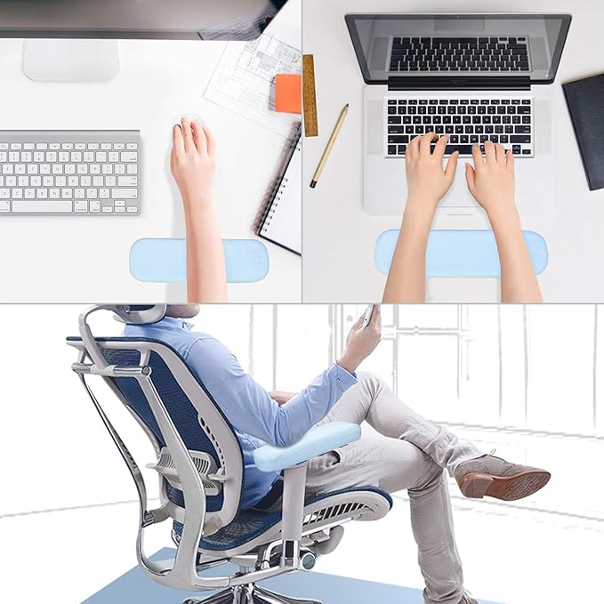 MOSISO Chair Armrest Pads, Memory Foam Home/Office Chair Arm Rest Covers Comfy - Image 5
