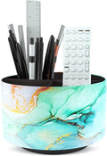 Hennaja Round Leather Art Supply Organizer, Remote Control Holder, 360 Degree by Hennaja