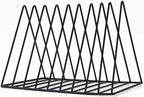 Sooyee 9 Slot Black Magazine Holder, Desktop File Sorter Organizer Triangle by Sooyee
