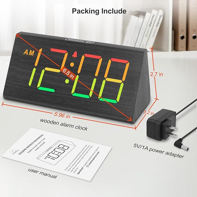 DreamSky Wooden Digital Alarm Clock - Image 7