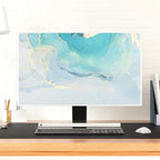 Baocicco Blue Green Marble TV Display Screen Cover 75 Inch Creative Anti-Static - Image 4