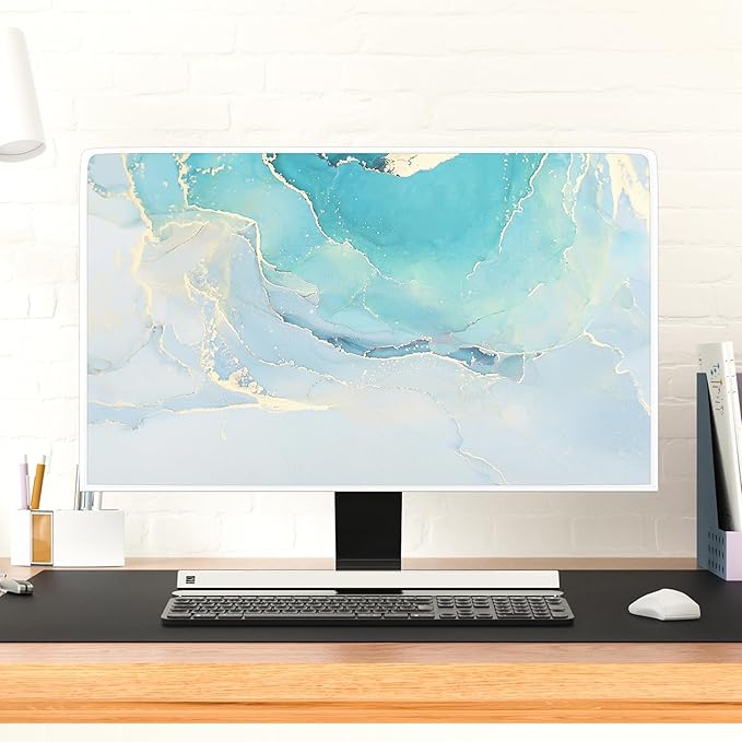 Baocicco Blue Green Marble TV Display Screen Cover 50, 52 Inch Creative - Image 4