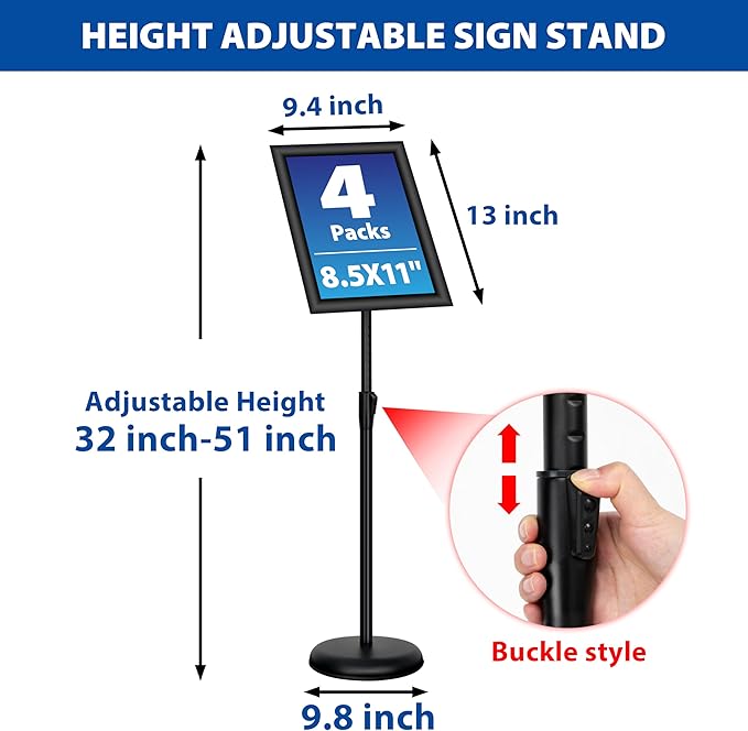 VAIIGO 4 Pack Sign Holder Stands - Image 3